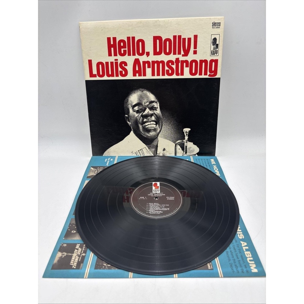 Louis Armstrong Hello, Dolly! Vintage Vinyl LP 1964 Kapp Record KS-3364 VG+